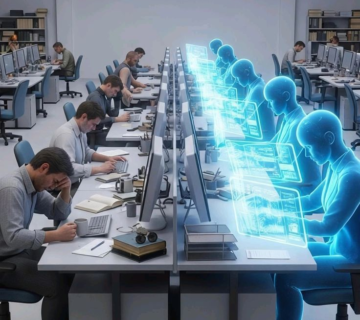 AI Mastery  The Future of Productivity — Human Workforce vs  AI Automation 360x320