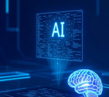 Free 4K wallpapers artificial intelligence blue digital brain computer art by Александр    360x320