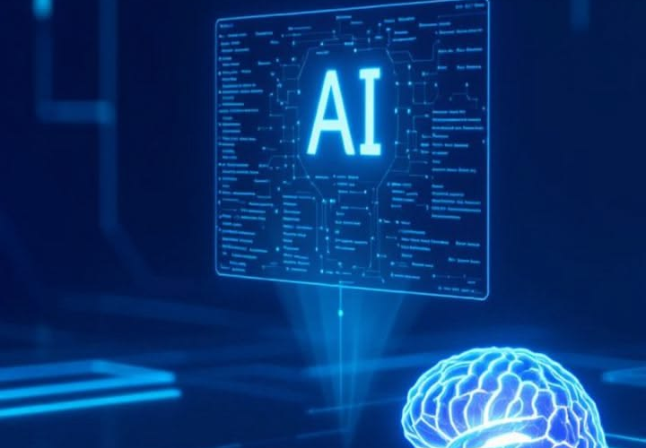 Free 4K wallpapers artificial intelligence blue digital brain computer art by Александр    720x500