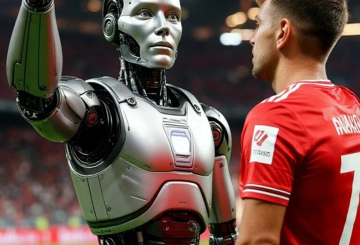 Football of the Future  Cyborg Referee Shows Player Removed from Field  11zon 736x500