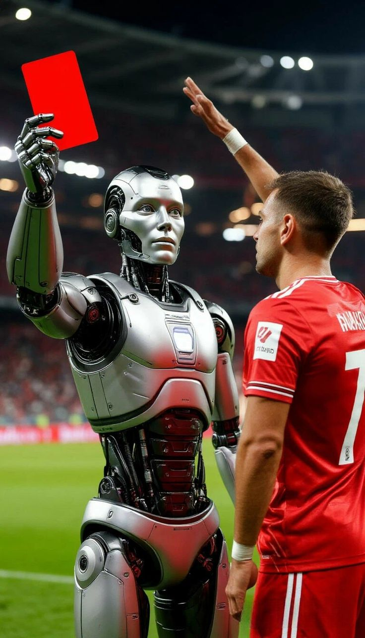 Football of the Future  Cyborg Referee Shows Player Removed from Field  11zon